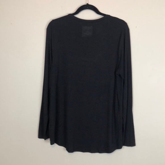 Apt. 9 Soft Black Long Sleeve Hashtag #Filter Top Size Large - Picture 6 of 6